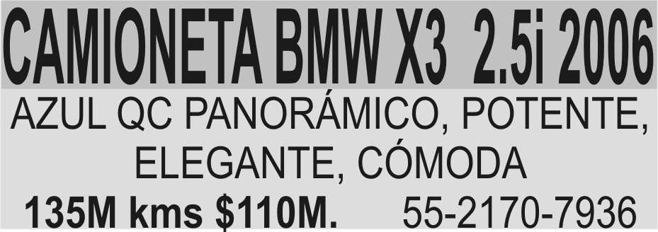 CAMIONETA BMW X3
