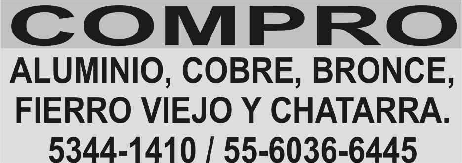 COMPRO&NBSP;

ALUMINIO  COBRE
