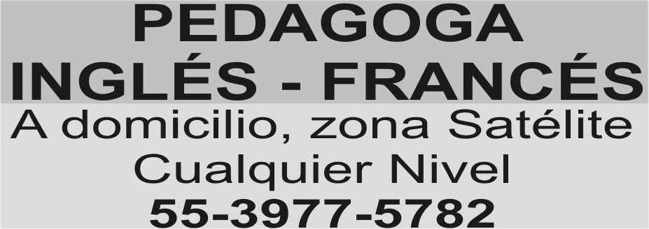 PEDAGOGA

INGLES - FRANC&EACUTE;S

A