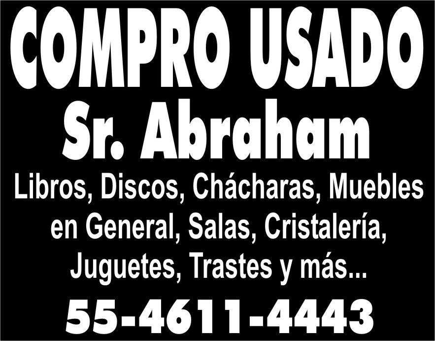 COMPRO USADO

SR. ABRAHAM

LIBROS