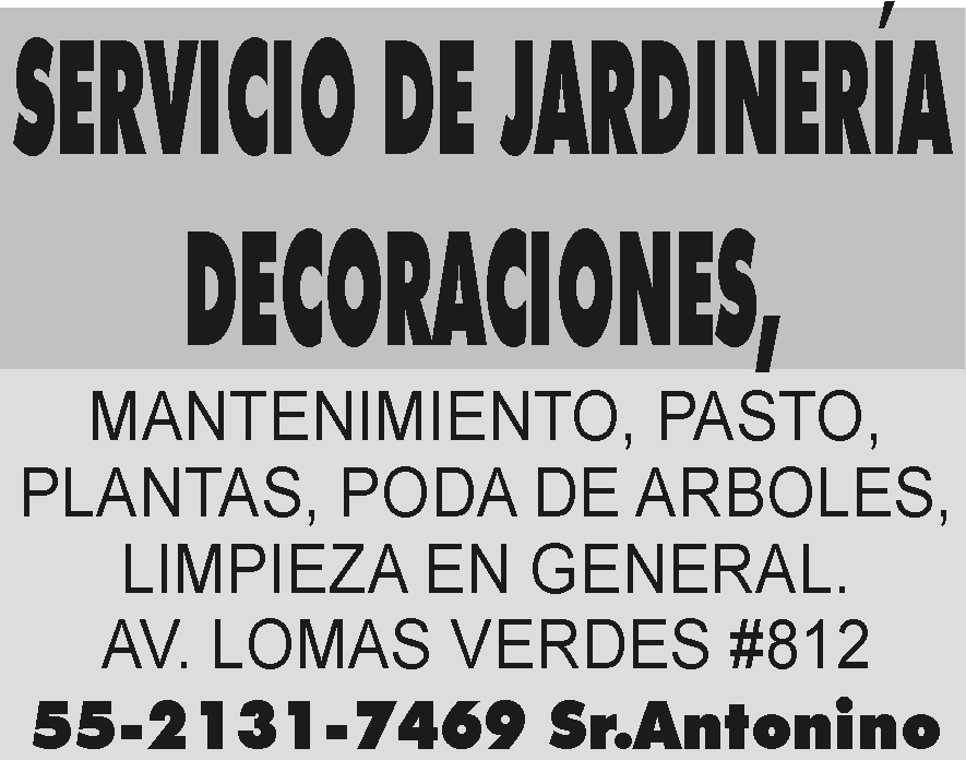 SERVICIO DE JARDINER?A
