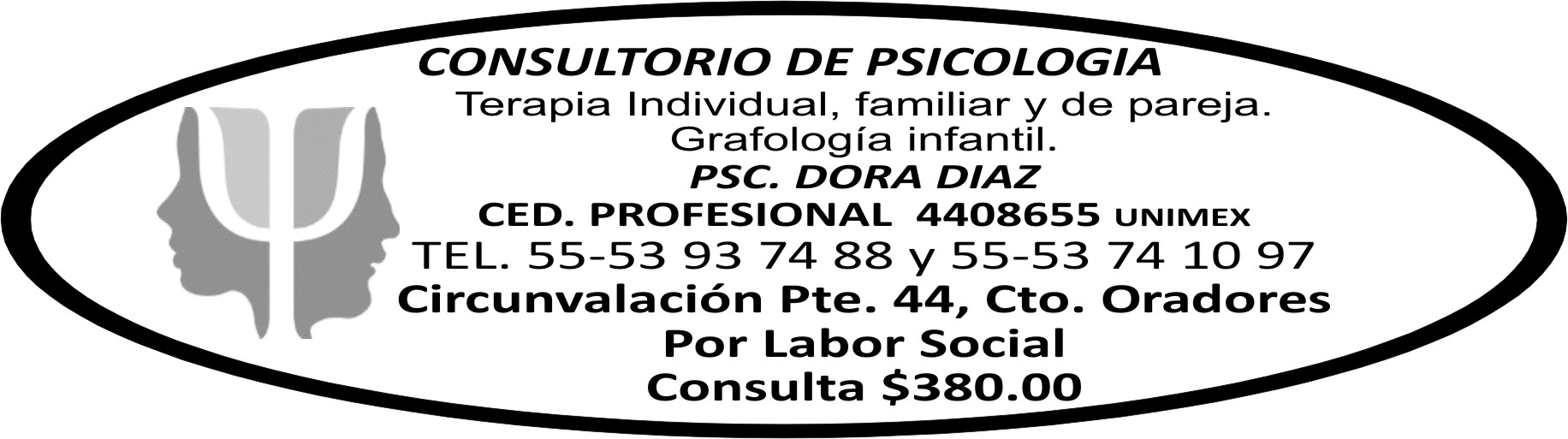 CONSULTORIO&NBSP;DE PSICOLOG&IACUTE;A $350