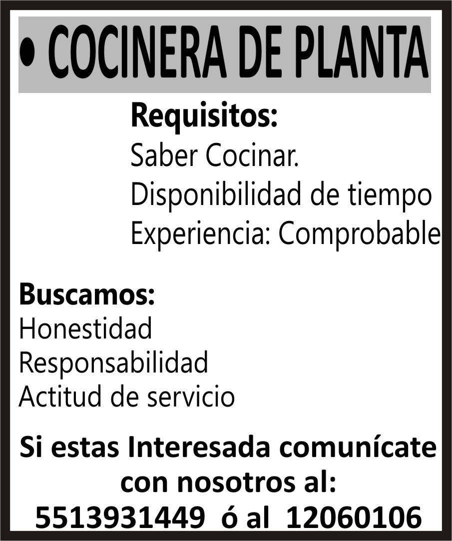 COCINERA DE PLANTA&NBSP;

SI