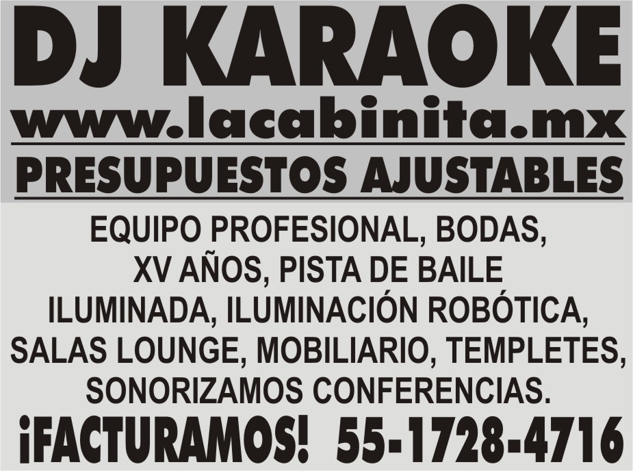 DJ KARAOKE WWW.LACABINITA.MX
PRESUPUESTOS