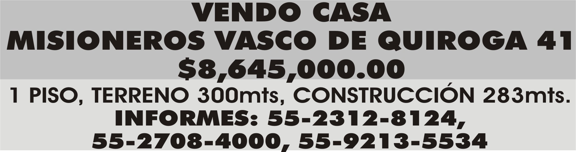VENDO CASA

MISIONEROS VASCO
