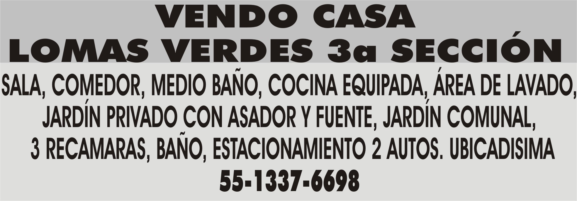 VENDO CASA

LOMAS VERDES