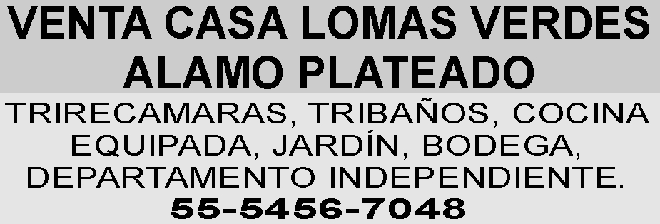 VENTA CASA LOMAS