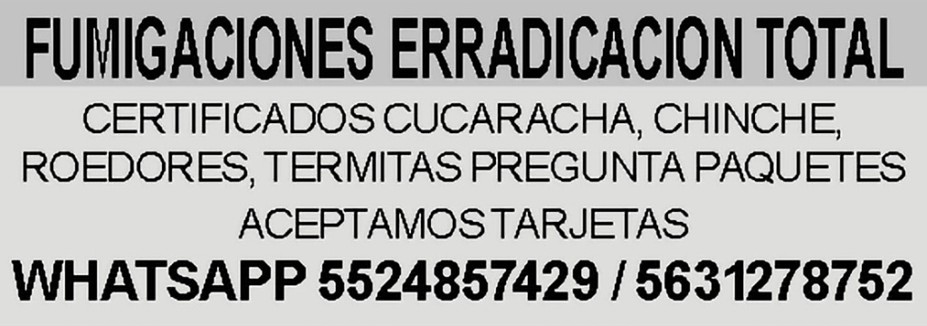 FUMIGACIONESERRADICACION  TOTAL