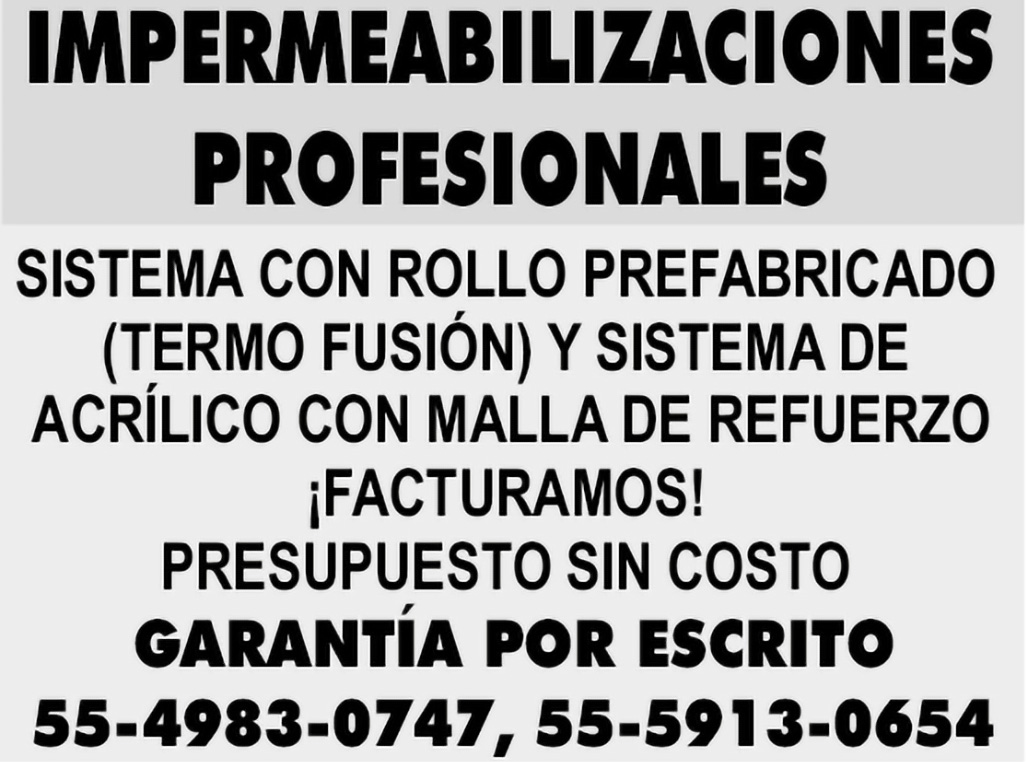 IMPERMEABILIZACIONES PROFESIONALES

SISTEMA CON