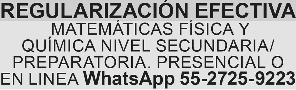 REGULARIZACI?N EFECTIVA?MATEM?TICAS F?SICA