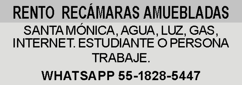 RENTO REC?MARAS AMUEBLADASSANTA