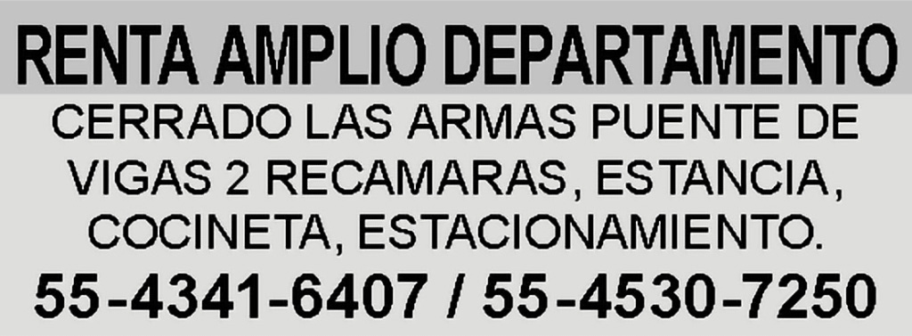 RENTA AMPLIO DEPARTAMENTO