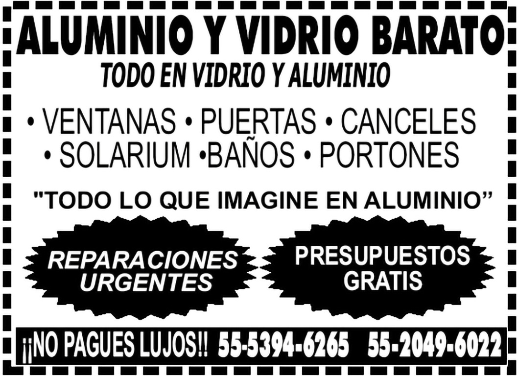 ALUMINIO Y VIDRIO