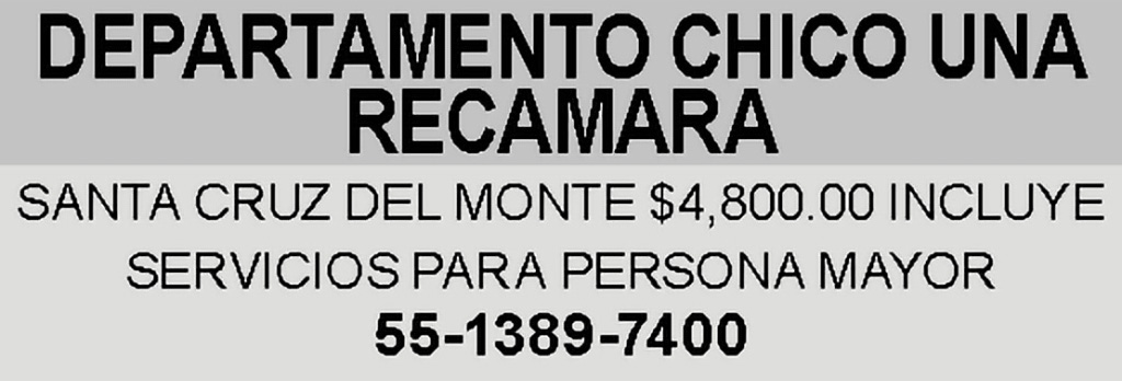 DEPARTAMENTO CHICO UNA