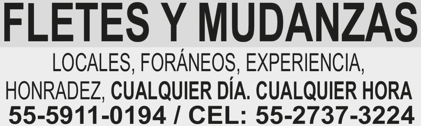 FLETES Y MUDANZAS?LOCALES