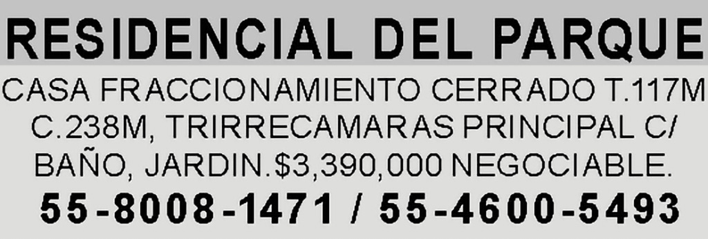 RESIDENCIAL DEL PARQUECASA