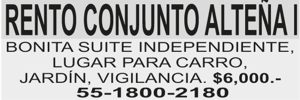 RENTO CONJUNTO ALTE?A