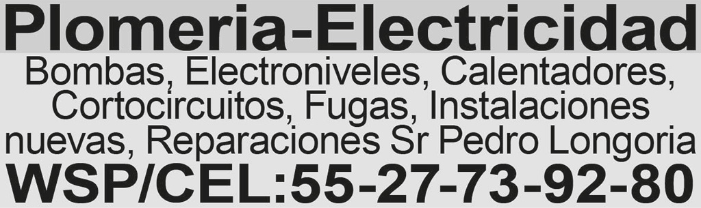 PLOMERIA-ELECTRICIDADBOMBAS ELECTRONIVELES CALENTADORES