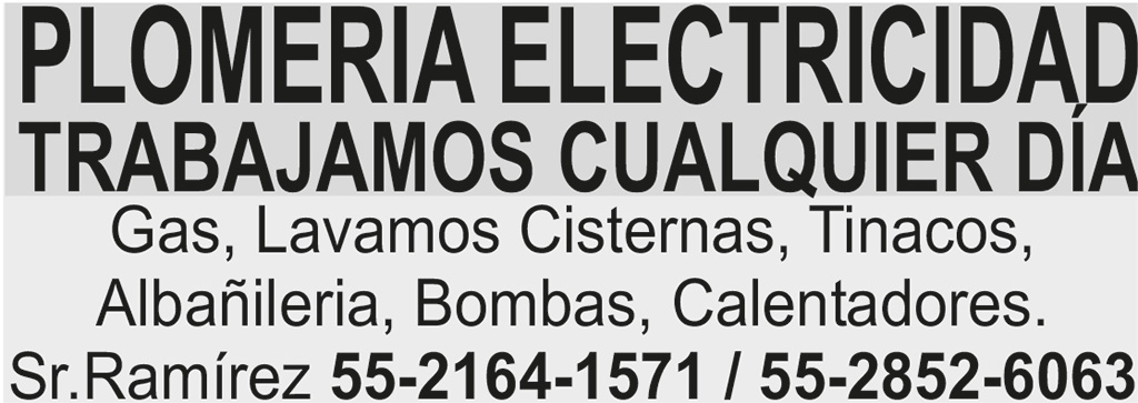 PLOMERIA ELECTRICIDAD TRABAJAMOS