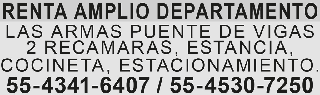 RENTA AMPLIO DEPARTAMENTO