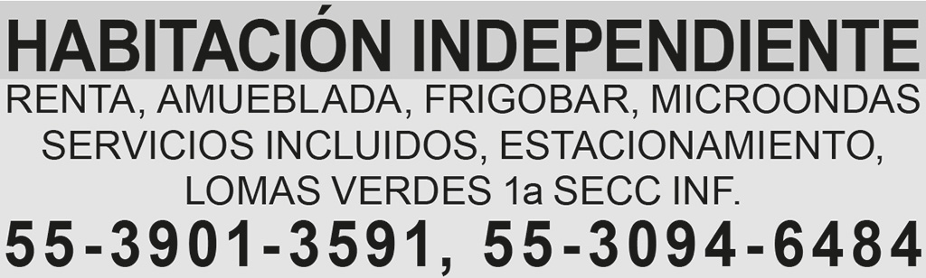 HABITACI?N?INDEPENDIENTE RENTA 