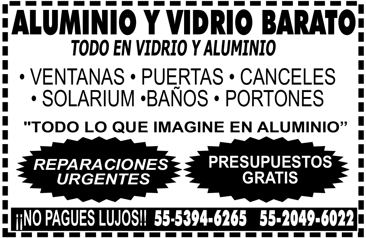 ALUMINIO Y VIDRIO