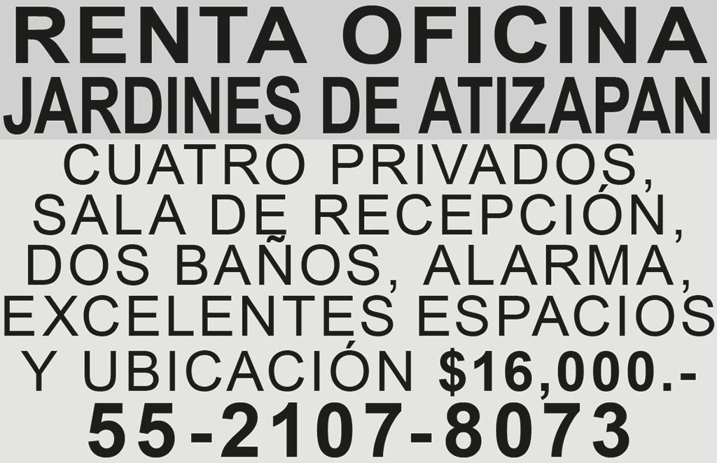 RENTA OFICINA JARDINES