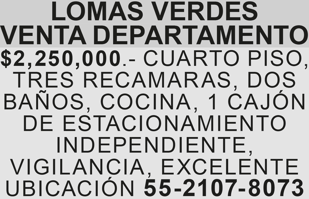 LOMAS VERDES VENTA