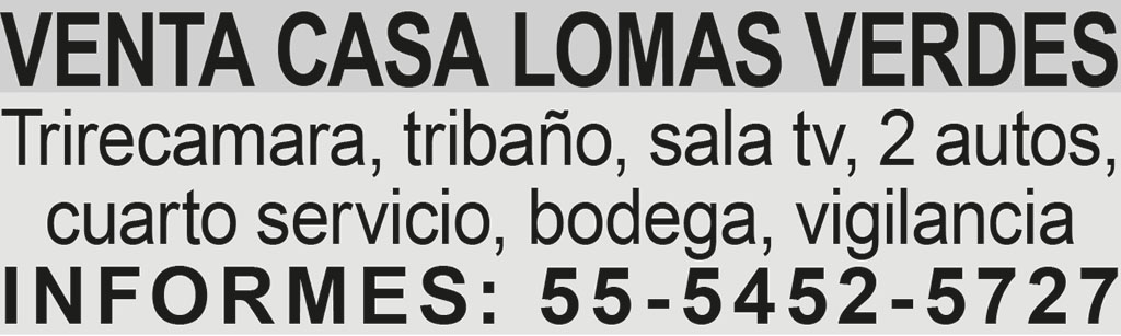 VENTA CASA LOMAS