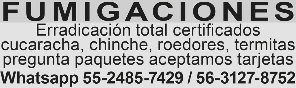 FUMIGACIONESERRADICACION  TOTAL