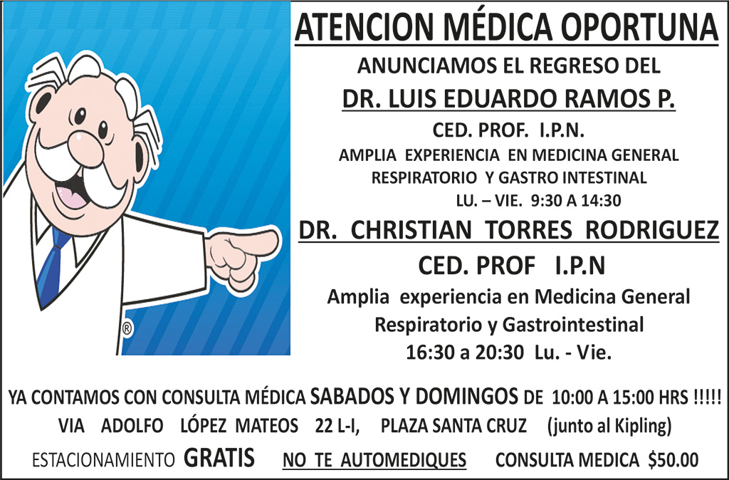 ATENCION M?DICA OPORTUNAANUNCIAMOS