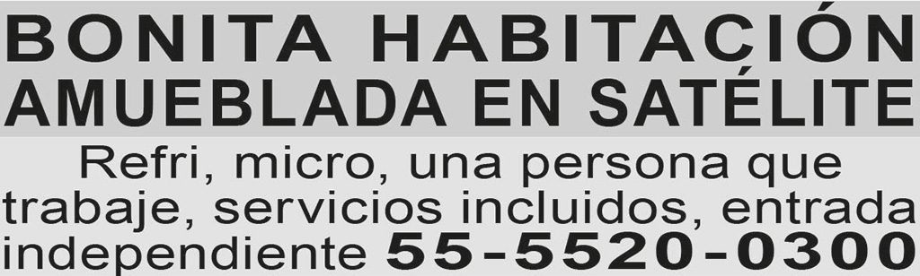 BONITA HABITACI?N AMUEBLADA