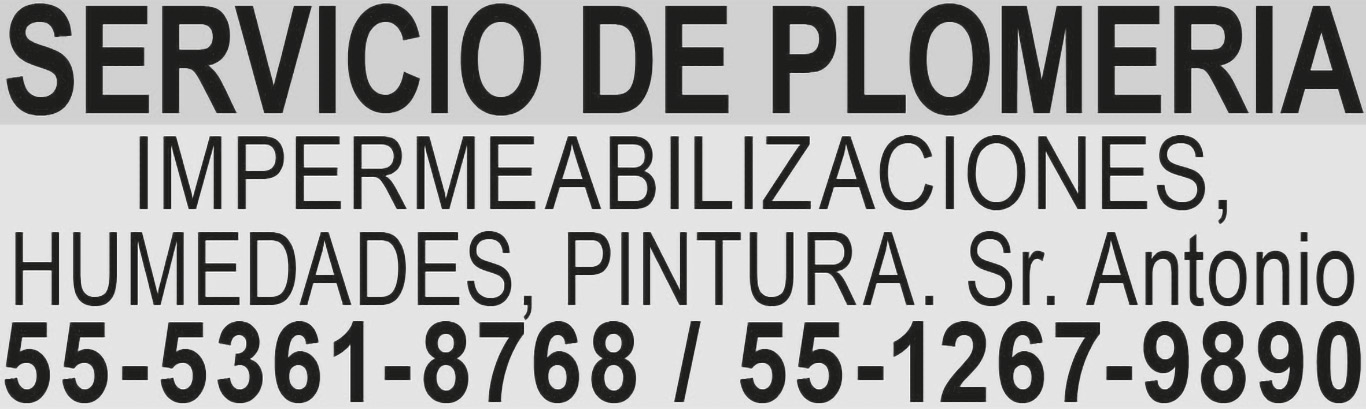 SERVICIO DE PLOMERIAIMPERMEABILIZACIONES