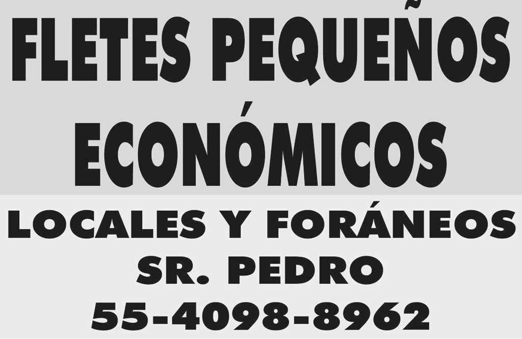 FLETES PEQUE?OSECON?MICOSLOCALES Y