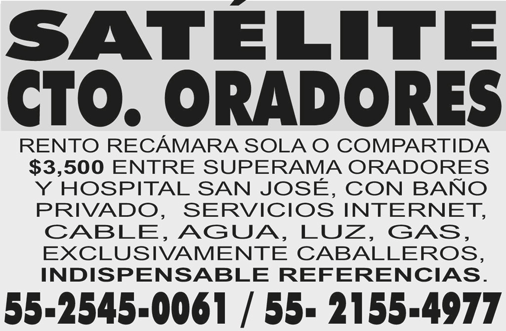 SAT?LITE CTO. ORADORESRENTO
