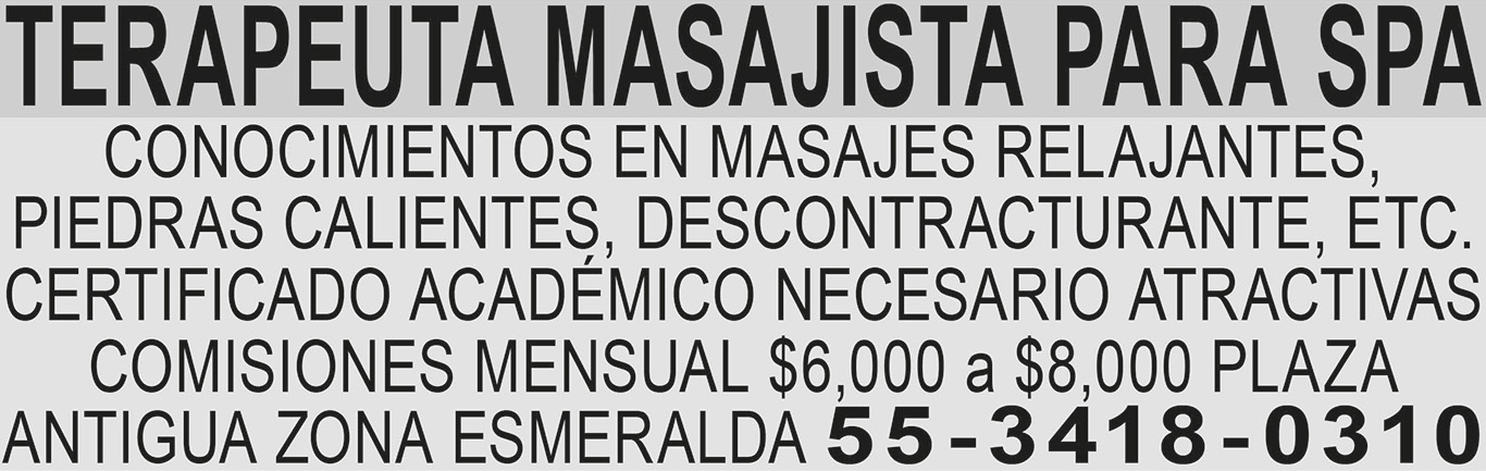 TERAPEUTA MASAJISTA 