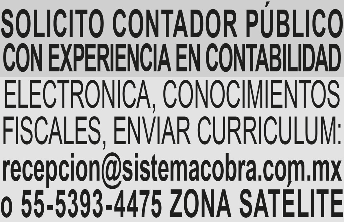 SOLICITO CONTADOR P?BLICOCON