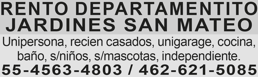 RENTO DEPARTAMENTITO JARDINES?SAN