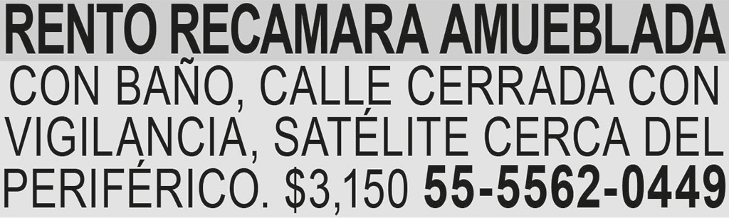 RENTO RECAMARA?AMUEBLADACON BA?O