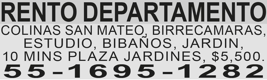 RENTO DEPARTAMENTOCOLINAS SAN