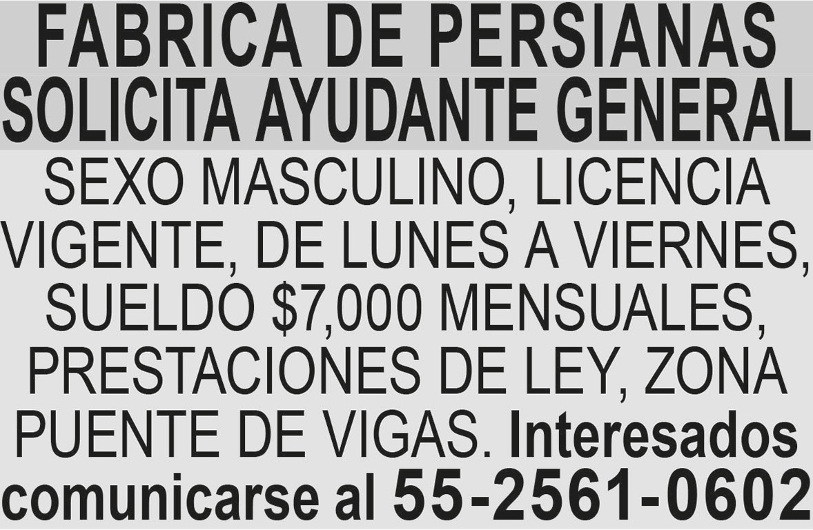 FABRICA DE PERSIANAS