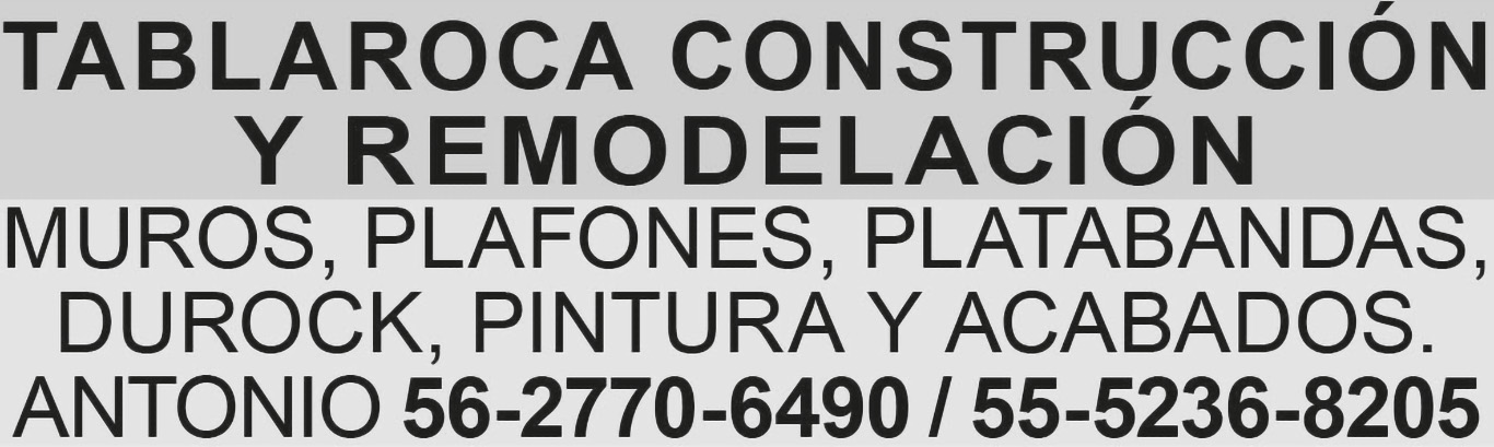 TABLAROCACONSTRUCCI?N Y REMODELACI?N