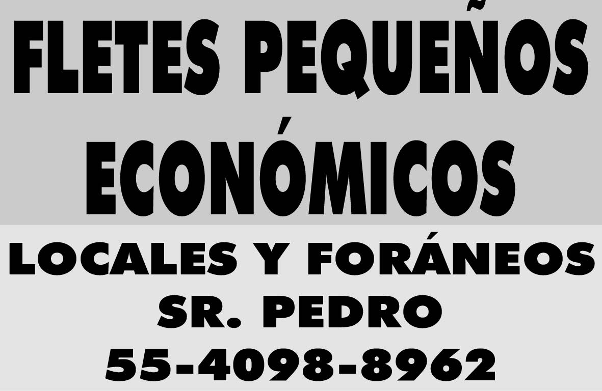 FLETES PEQUE?OSECON?MICOSLOCALES Y