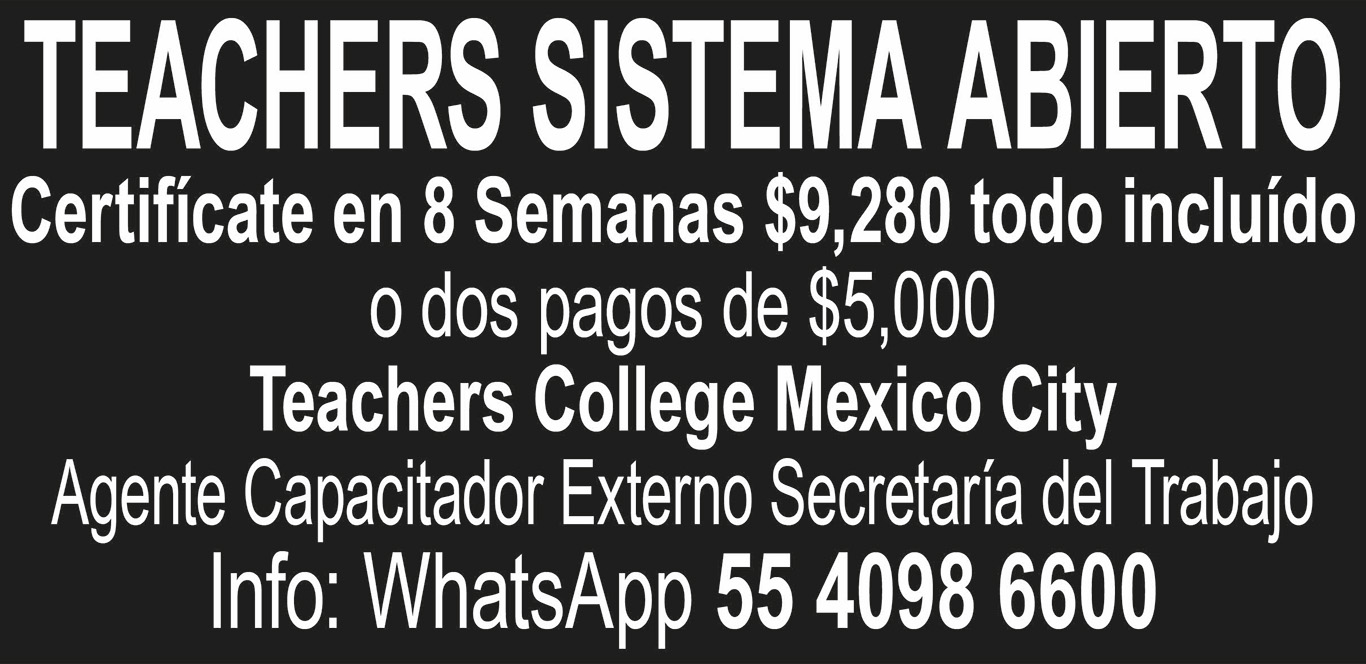 TEACHERS SISTEMA ABIERTO?CERTIF?CATE