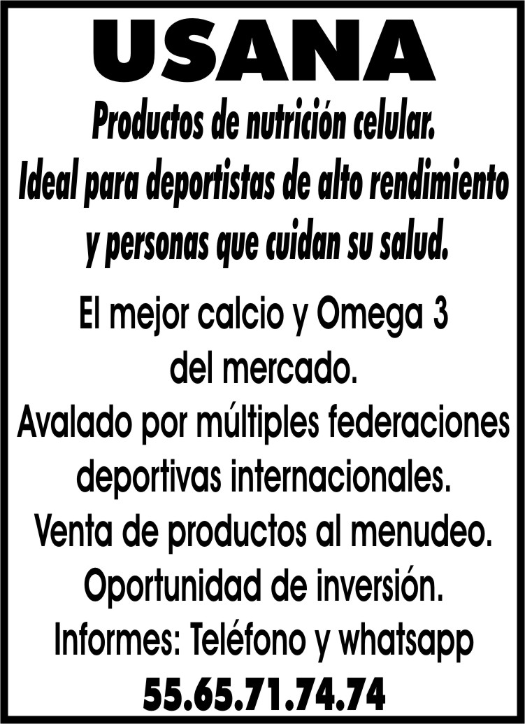 USANA

PRODUCTOS DE NUTRICI&OACUTE;N