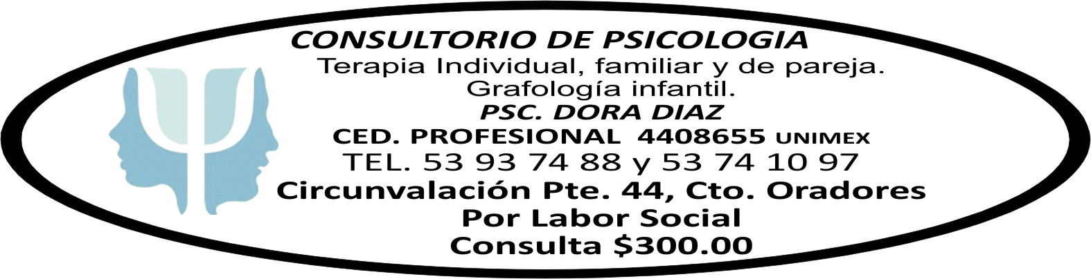 CONSULTORIO&NBSP;DE&NBSP;PSICOLOGIA $300 5393-7488
