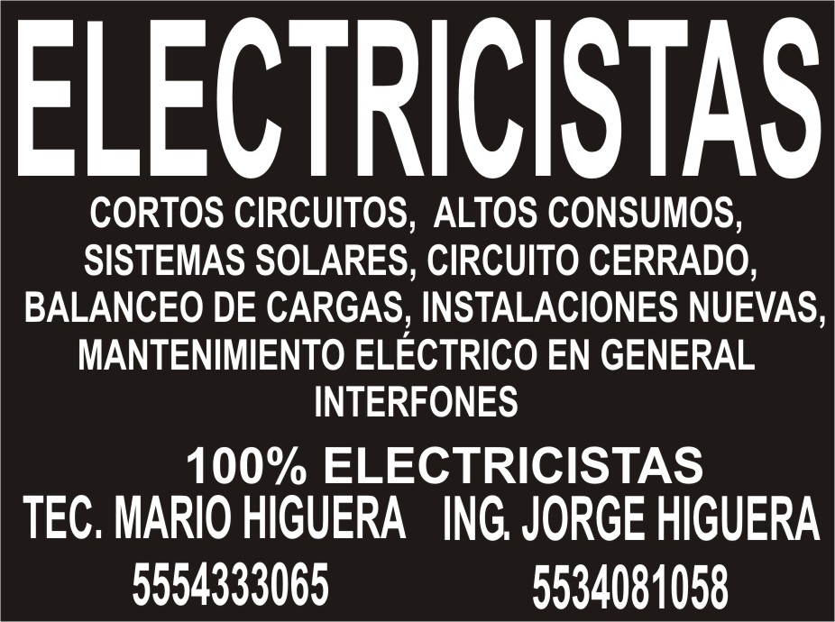 ELECTRICISTAS&NBSP;55-5433-3065
  