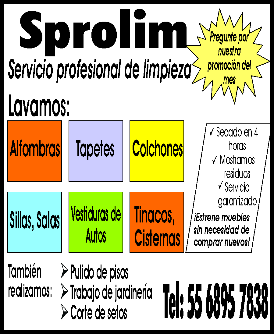 SPROLIM

SERVICIO PROFESIONAL DE