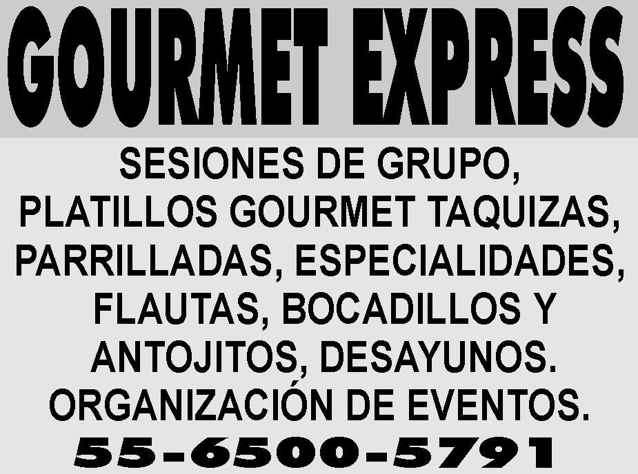 GOURMET EXPRESS

SESIONES DE
