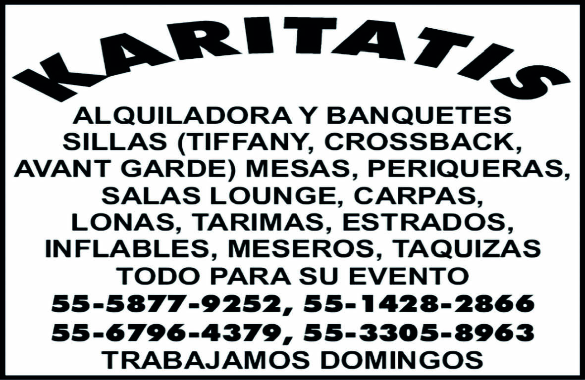 KARITATIS

ALQUILADORA Y BANQUETES

SILLAS